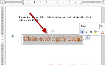 Chức Năng Wordart Có Trong Ribbon