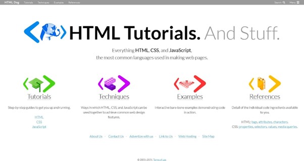 HTML Dog cung cấp các bài học miễn phí và trả phí về các công nghệ web