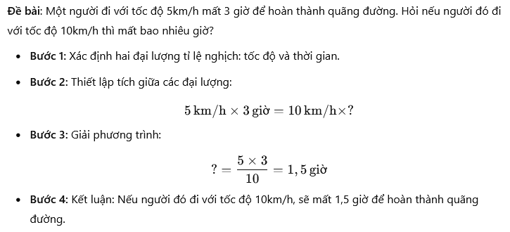 Giải Bài Toán Tỉ Lệ Thuận Tỉ Lệ Nghịch Lớp 5